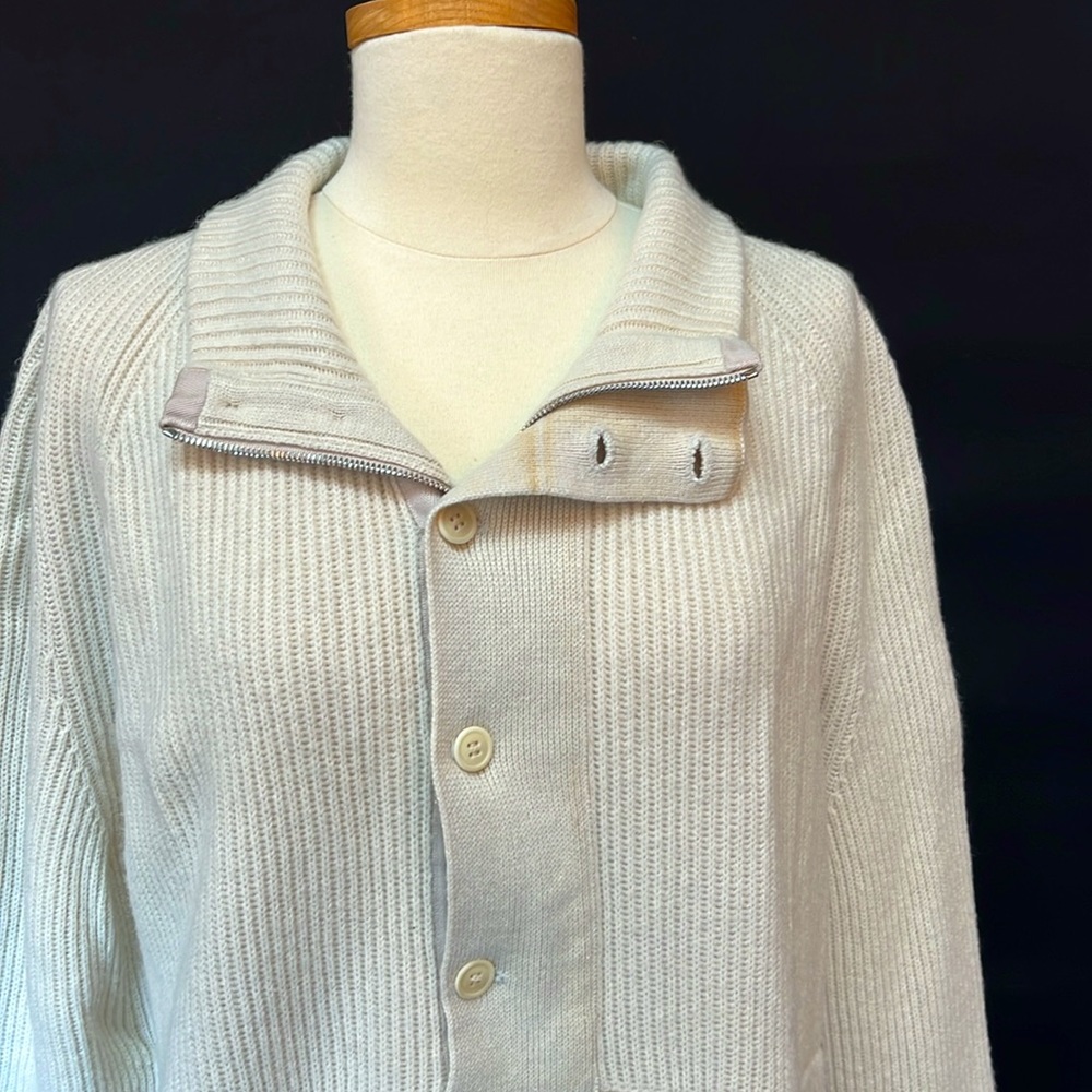 ERMENEGILDO ZEGNA Chunky Quarter Button/Zip Up Sweatshirt ❣️ - Picture 4 of 12